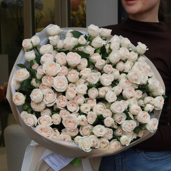 Monobukiet Róża gałązkowa, beżowy